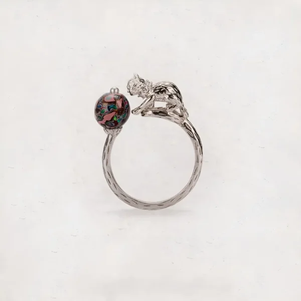 Serene Cat Lacquer Ring