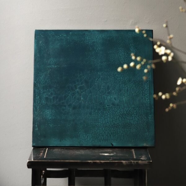 Verdant Mountainscape Lacquer Painting