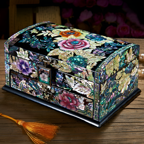 Yanran Lacquer Mother-of-Pearl Inlay Jewelry Box